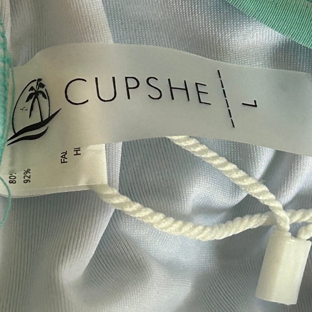 NWT CUPSHE One-Piece Blue Floral Swimsuit Size Large - Picture 8 of 9